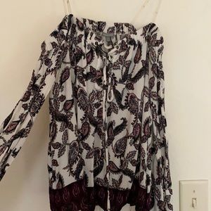 Paisley cold shoulder top
